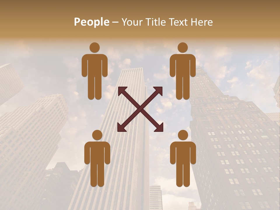 Skyscraper Shape Steel PowerPoint Template