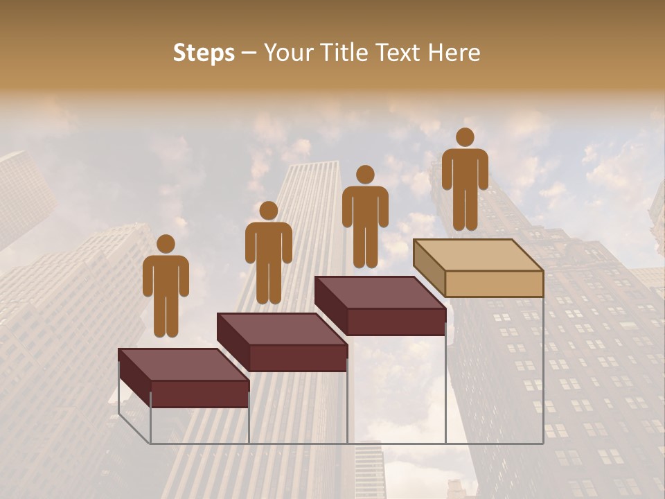 Skyscraper Shape Steel PowerPoint Template