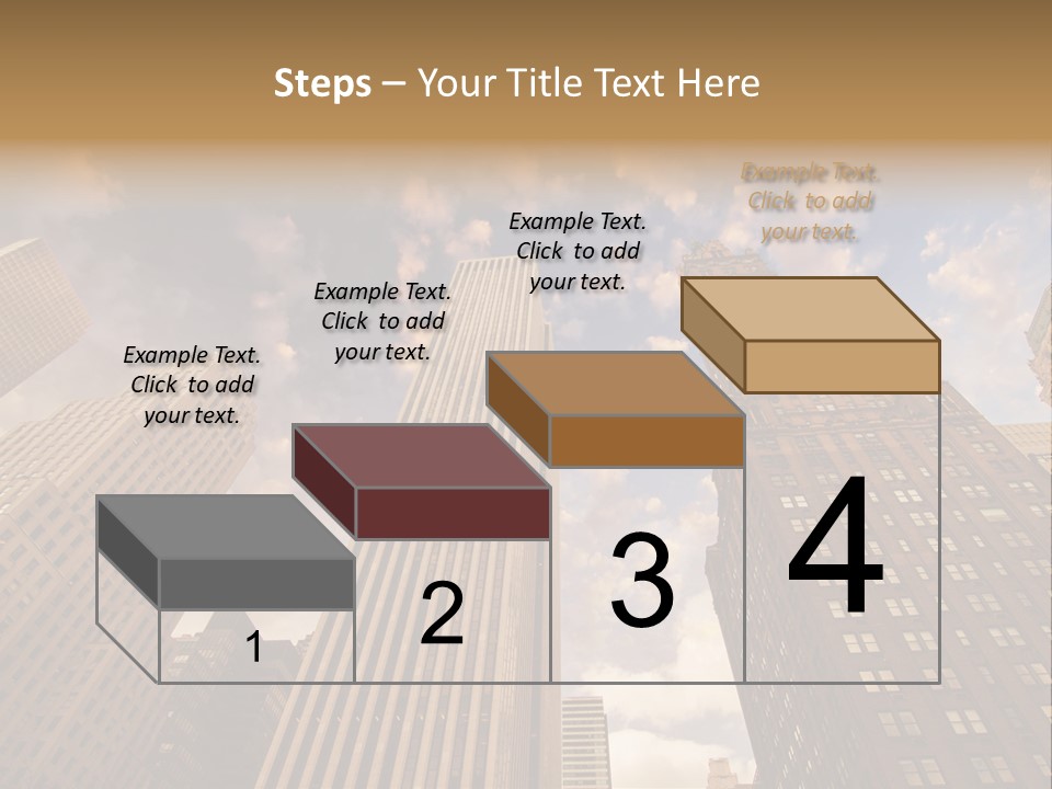 Skyscraper Shape Steel PowerPoint Template