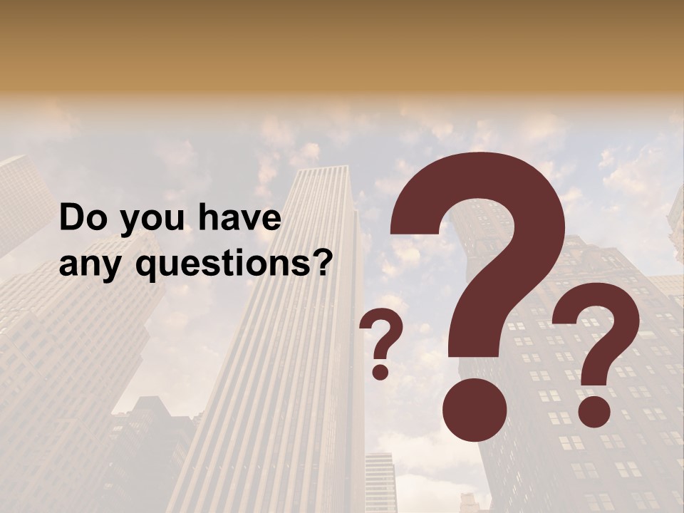 Skyscraper Shape Steel PowerPoint Template