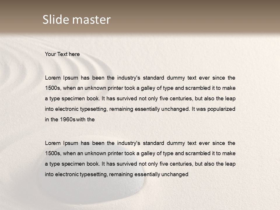 Single Purity Rock PowerPoint Template