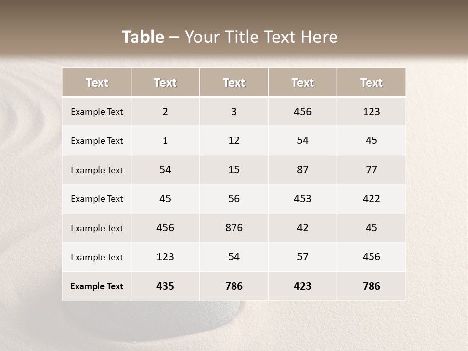 Single Purity Rock PowerPoint Template