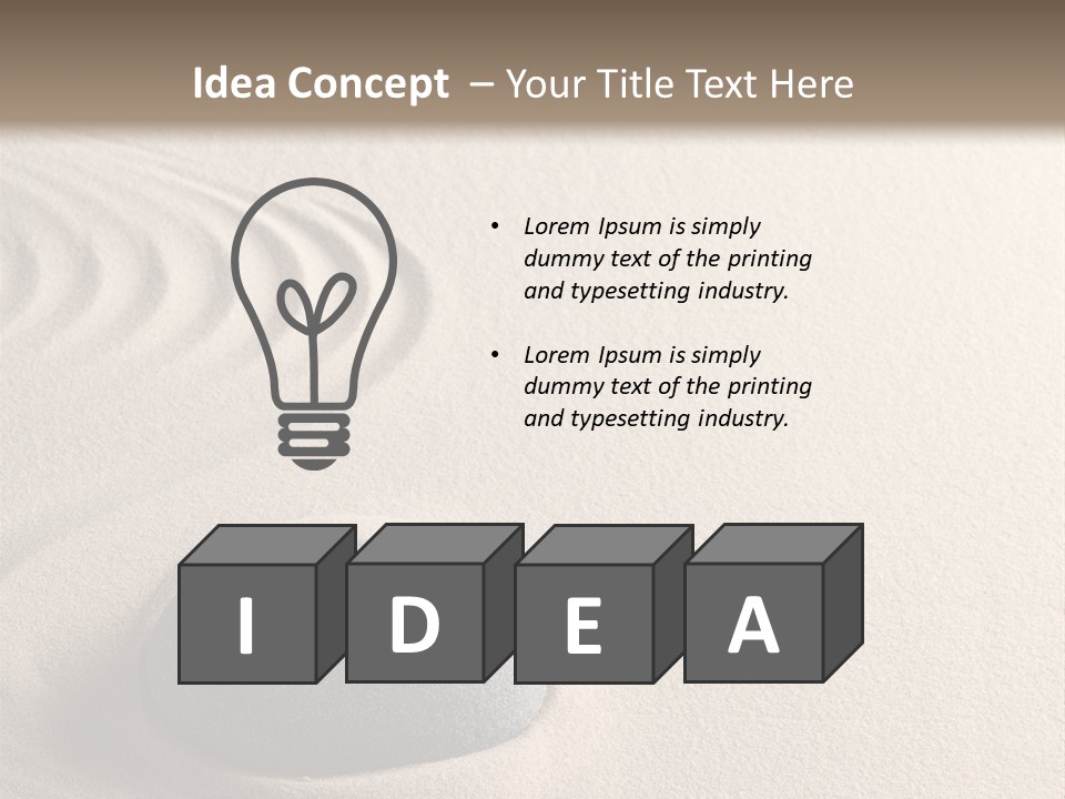 Single Purity Rock PowerPoint Template