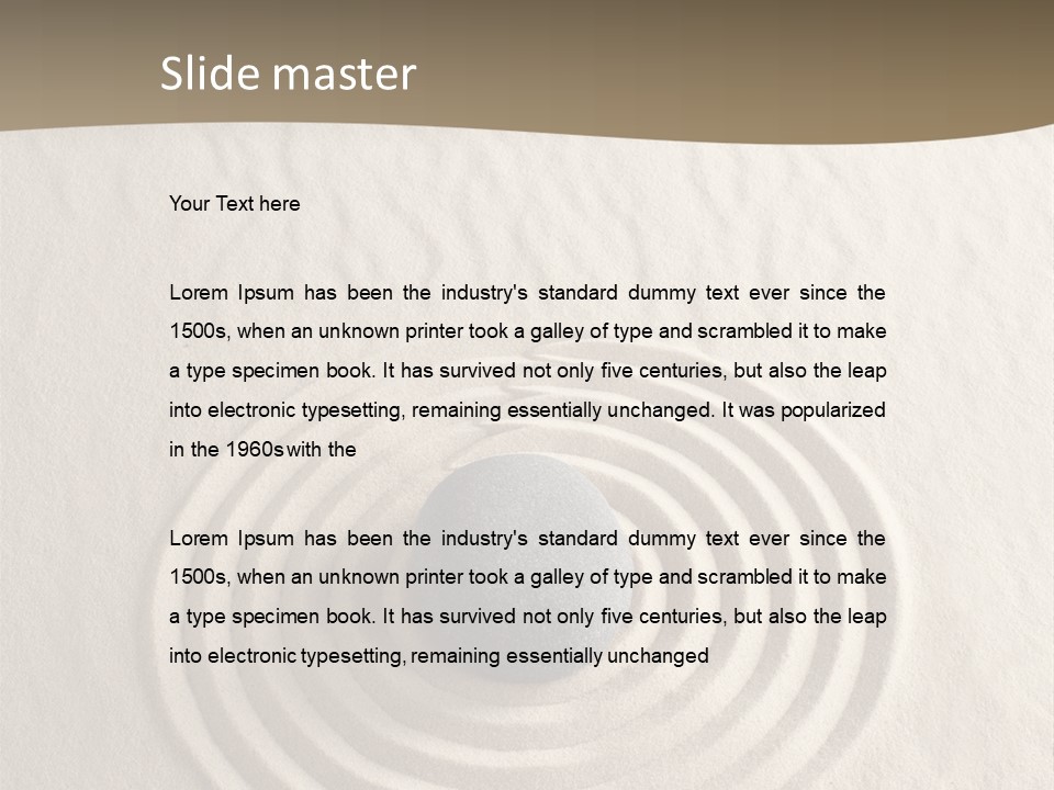 Stone Tranquil Curve PowerPoint Template