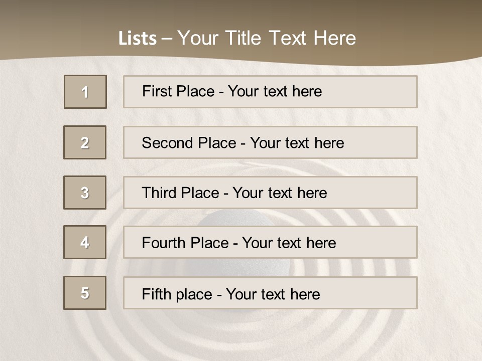 Stone Tranquil Curve PowerPoint Template