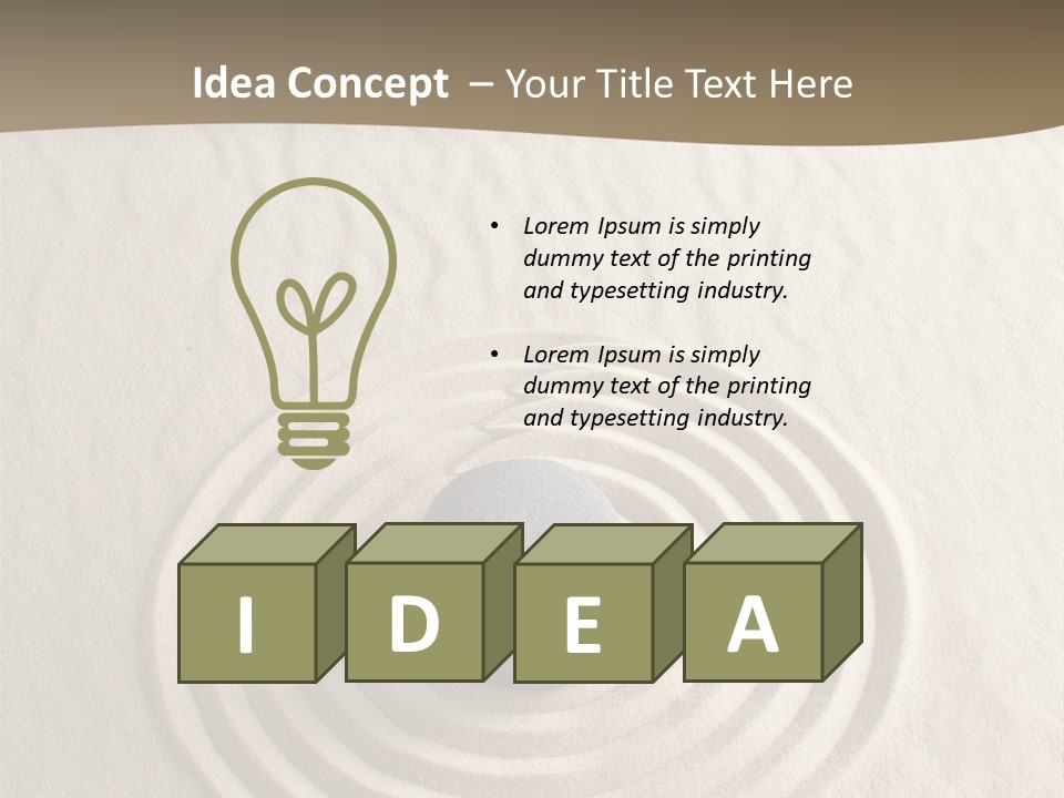 Stone Tranquil Curve PowerPoint Template