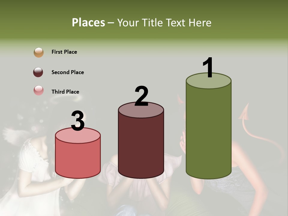 Lady Girl Looking PowerPoint Template