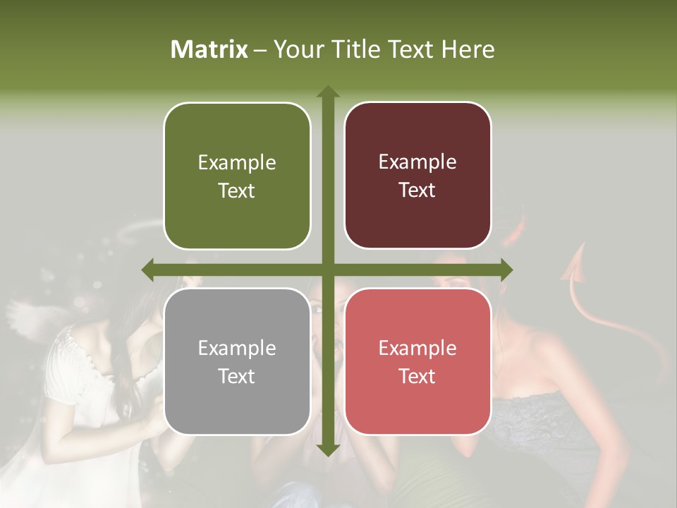 Lady Girl Looking PowerPoint Template