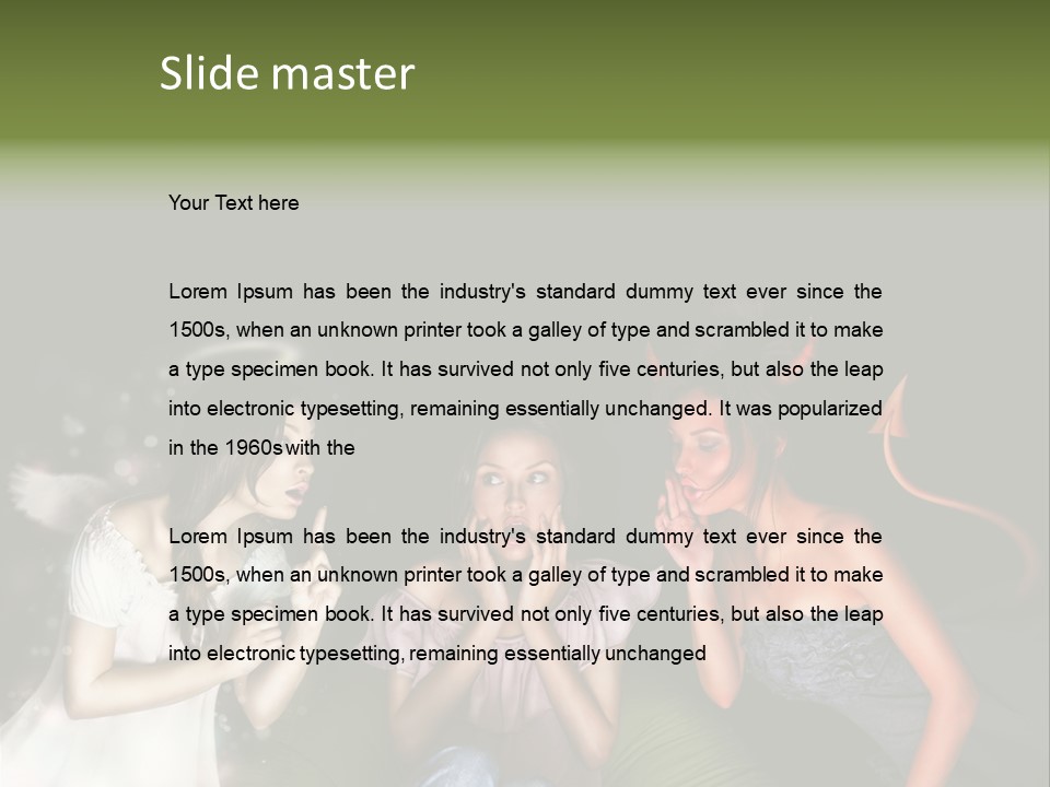 Lady Girl Looking PowerPoint Template