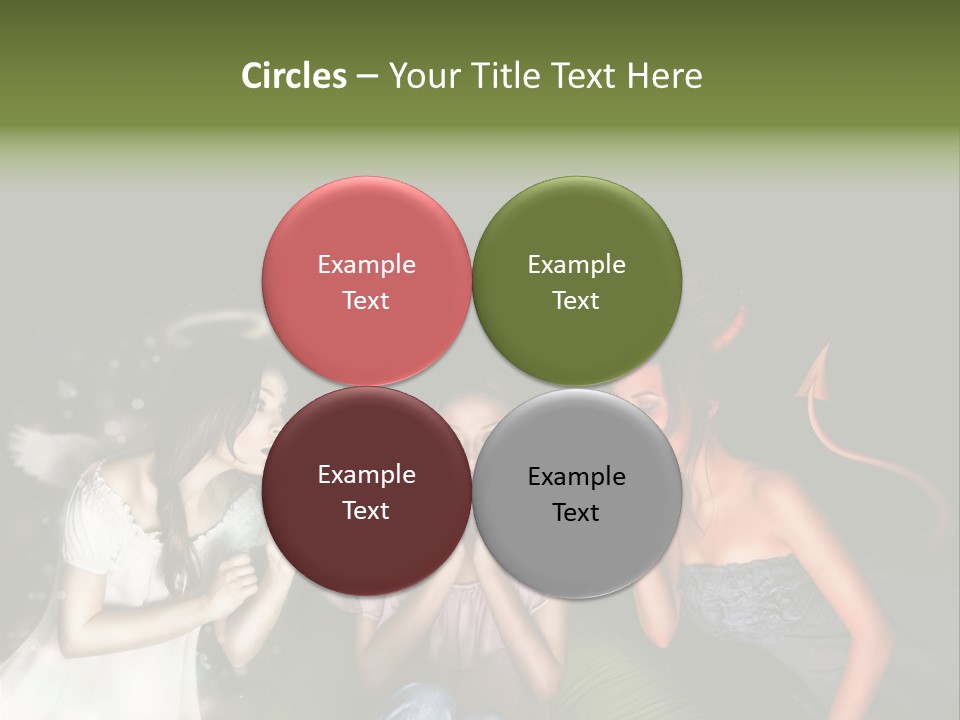 Lady Girl Looking PowerPoint Template