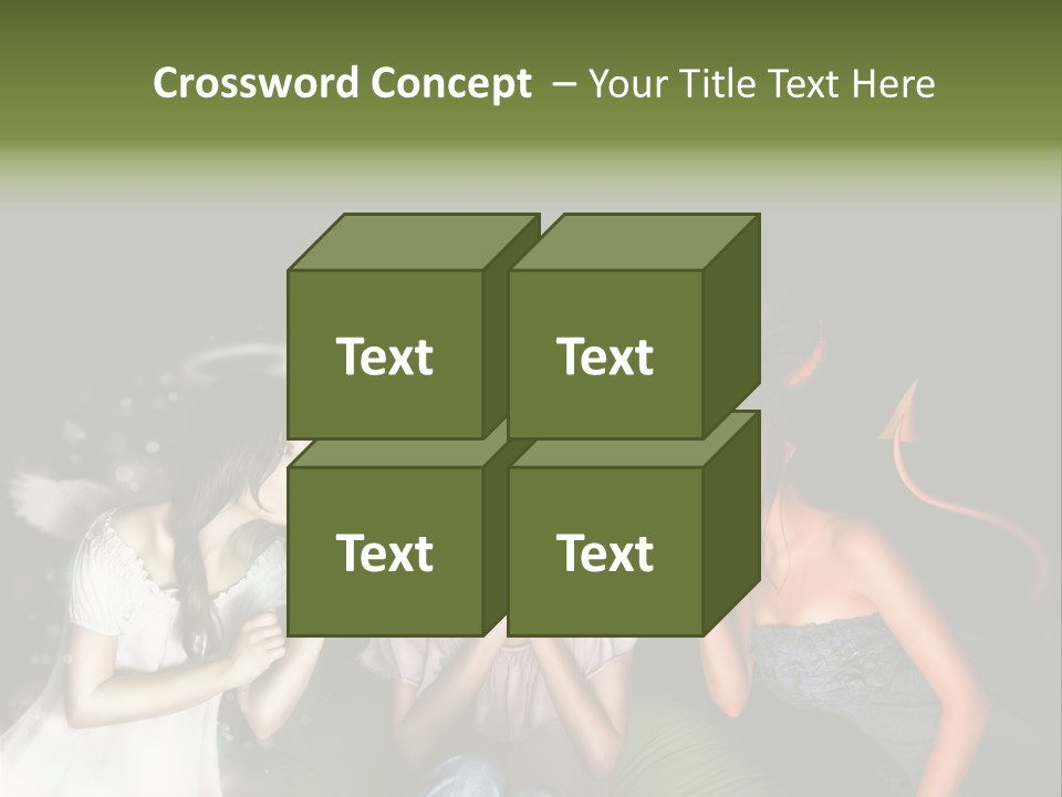 Lady Girl Looking PowerPoint Template