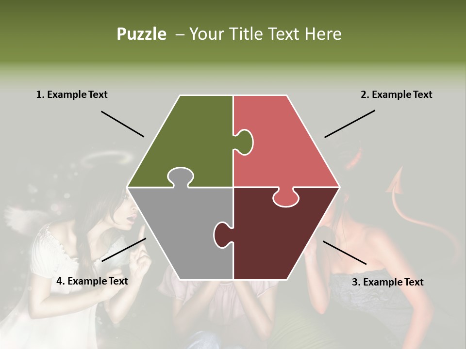 Lady Girl Looking PowerPoint Template