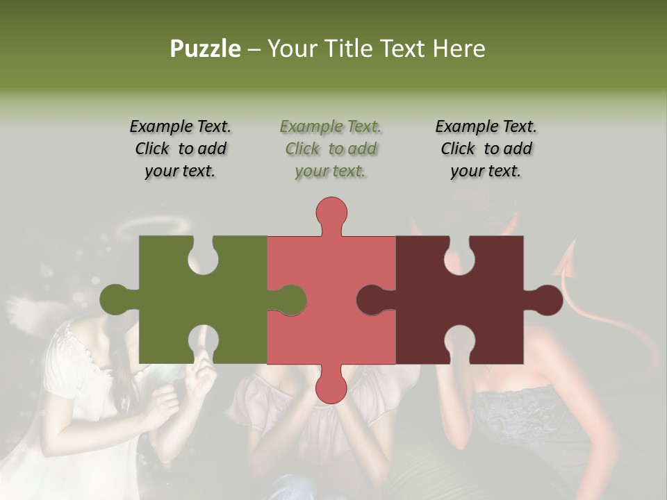 Lady Girl Looking PowerPoint Template