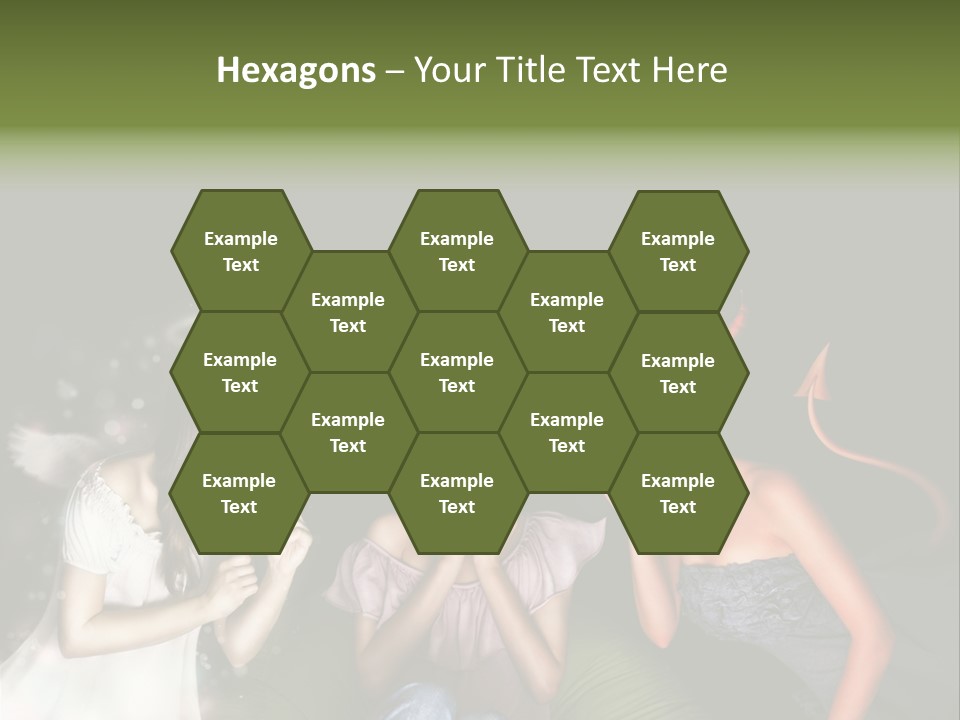 Lady Girl Looking PowerPoint Template