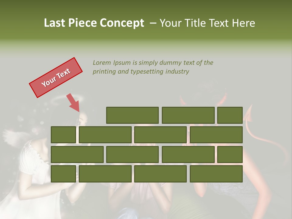 Lady Girl Looking PowerPoint Template