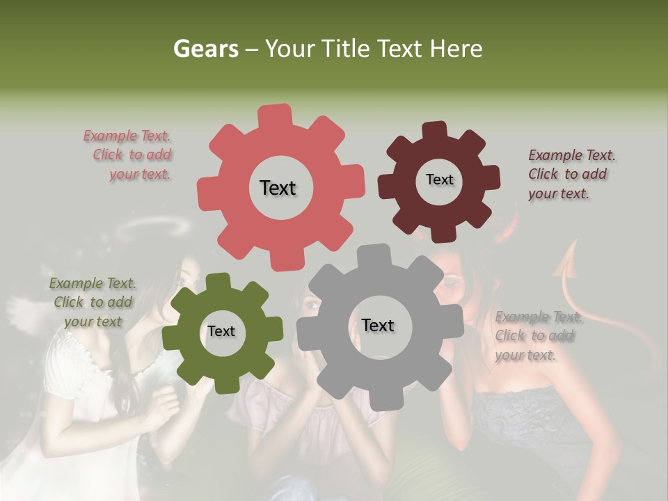 Lady Girl Looking PowerPoint Template