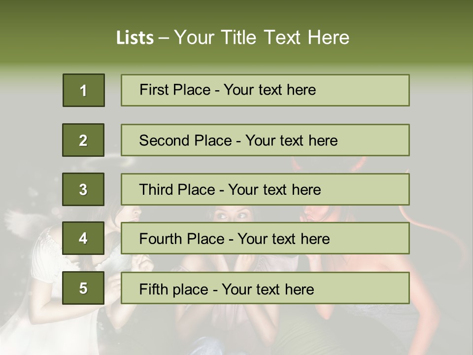 Lady Girl Looking PowerPoint Template