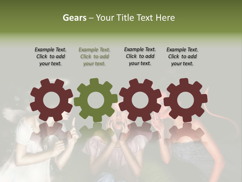 Lady Girl Looking PowerPoint Template