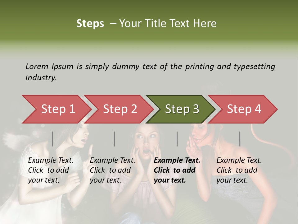 Lady Girl Looking PowerPoint Template