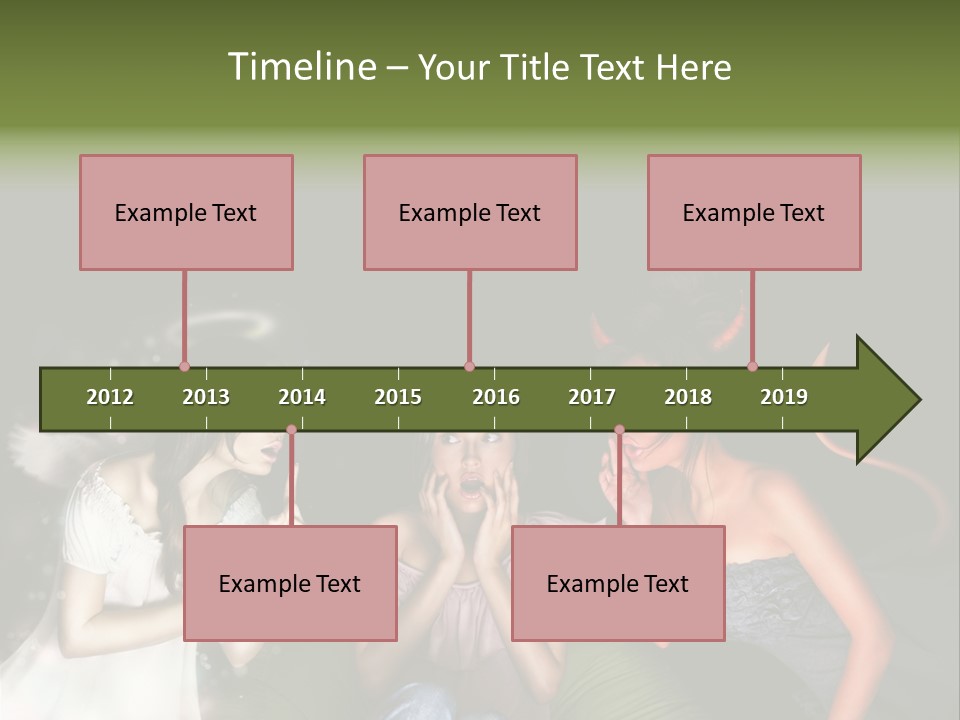 Lady Girl Looking PowerPoint Template