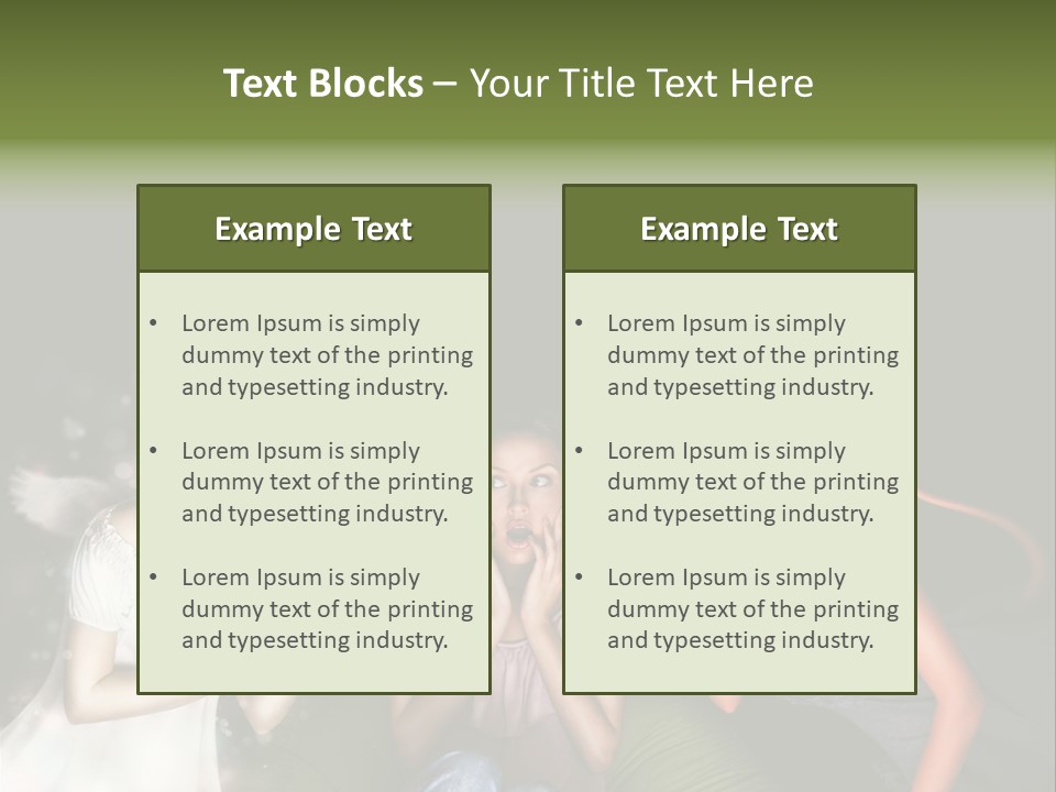 Lady Girl Looking PowerPoint Template