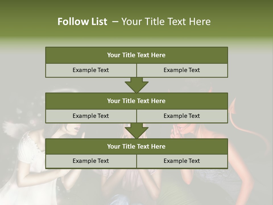 Lady Girl Looking PowerPoint Template