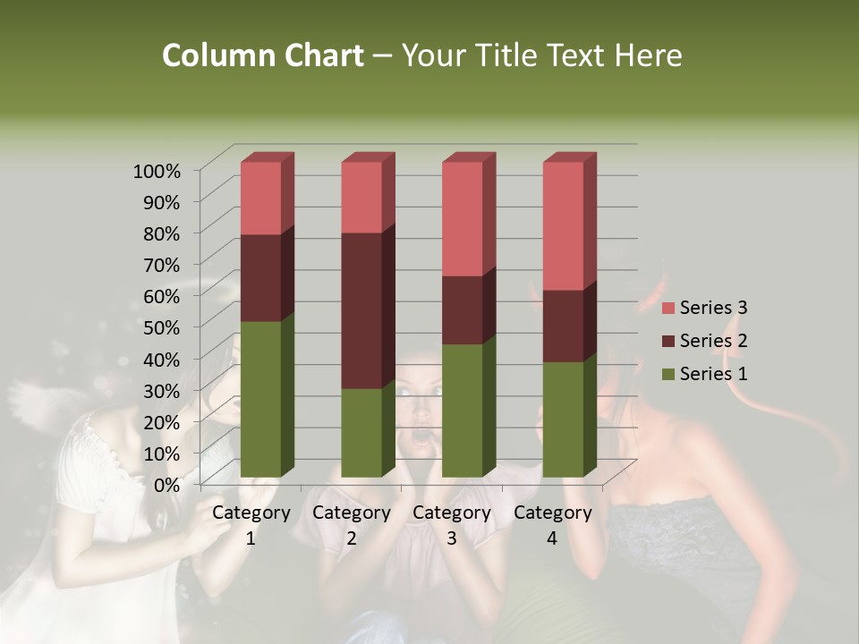 Lady Girl Looking PowerPoint Template