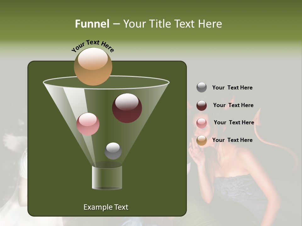 Lady Girl Looking PowerPoint Template