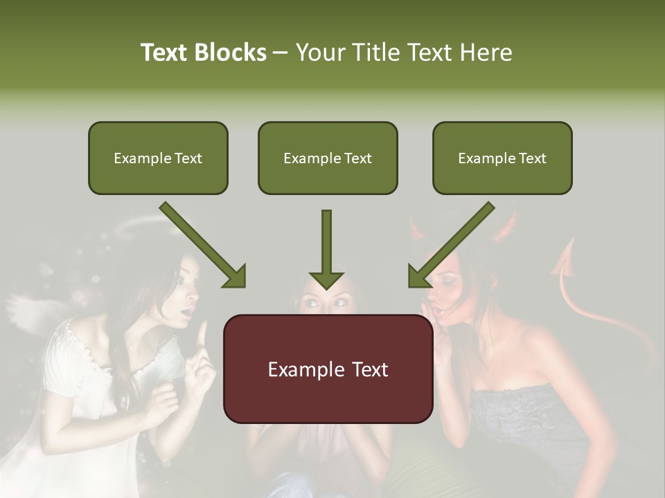 Lady Girl Looking PowerPoint Template