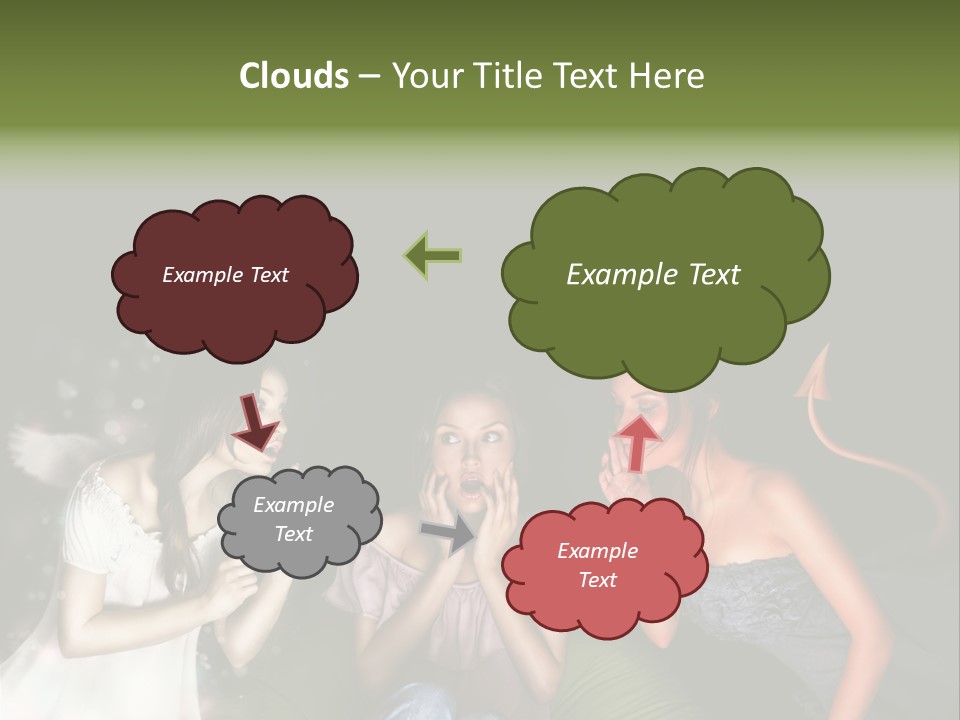 Lady Girl Looking PowerPoint Template