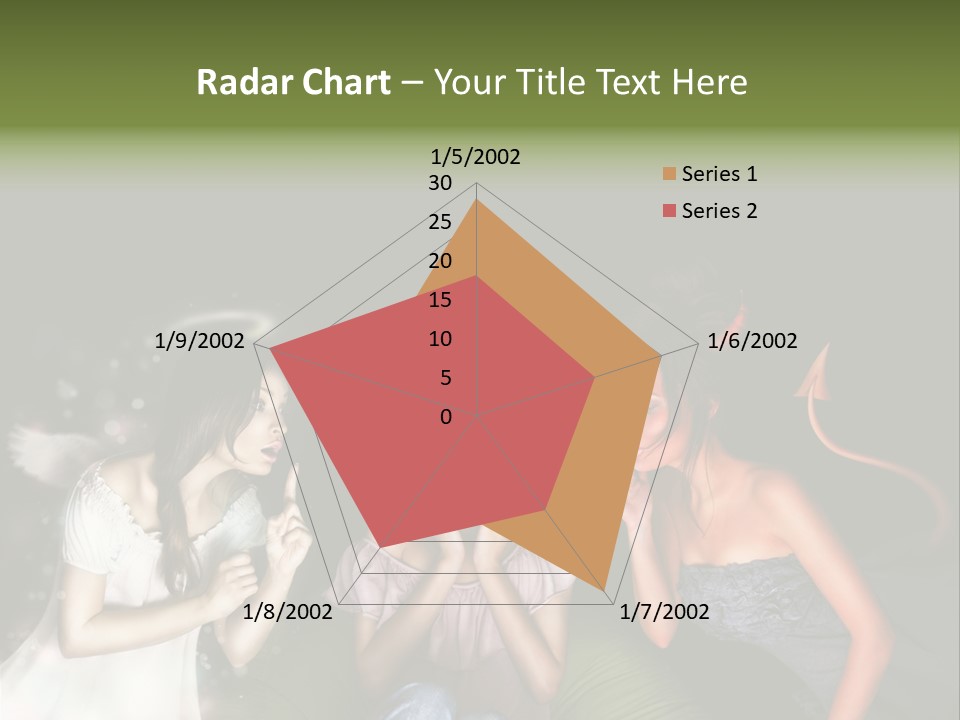 Lady Girl Looking PowerPoint Template