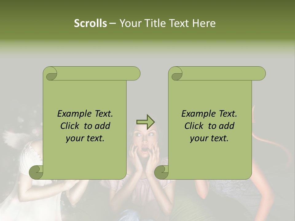 Lady Girl Looking PowerPoint Template
