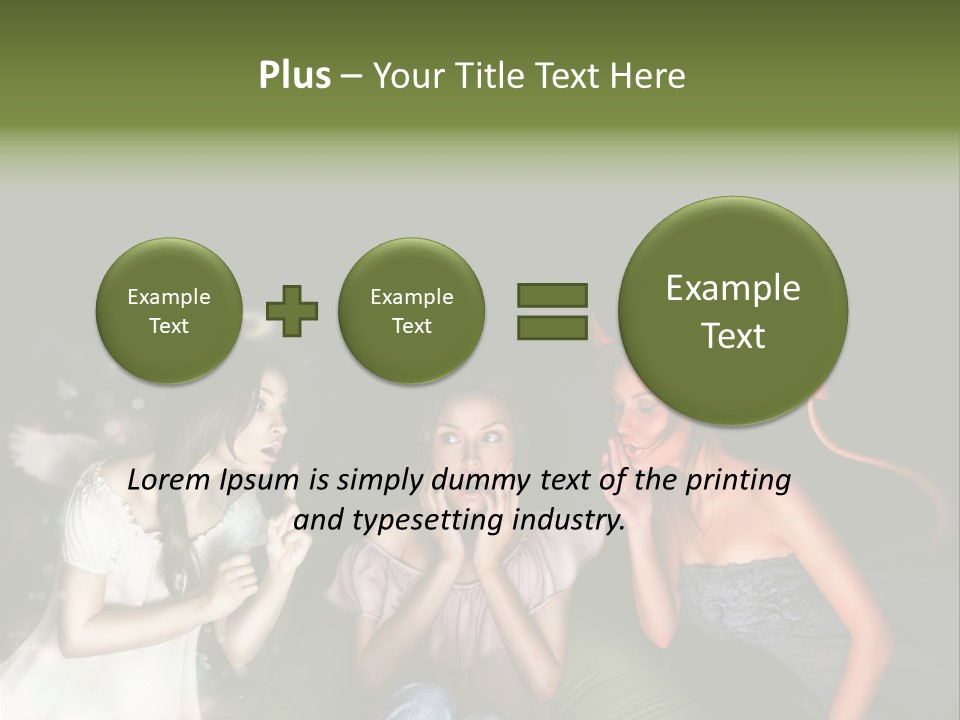 Lady Girl Looking PowerPoint Template