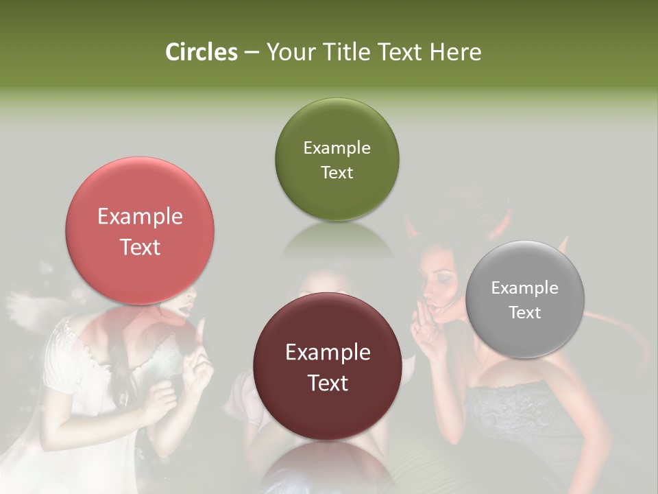 Lady Girl Looking PowerPoint Template