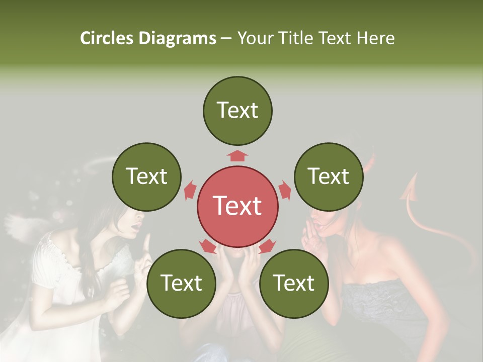 Lady Girl Looking PowerPoint Template