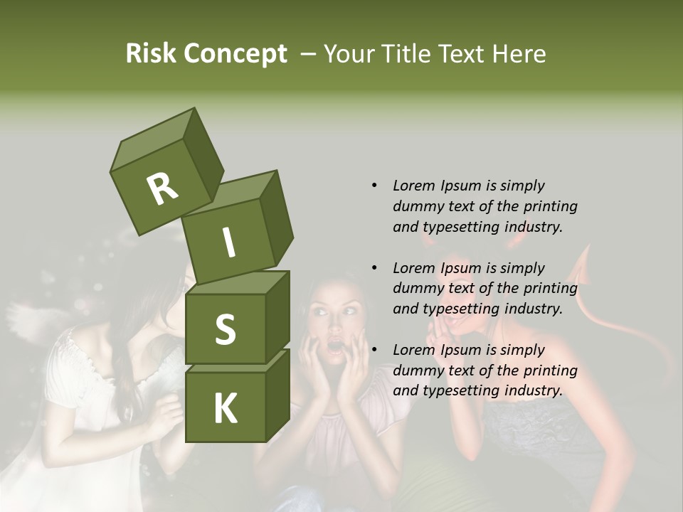 Lady Girl Looking PowerPoint Template