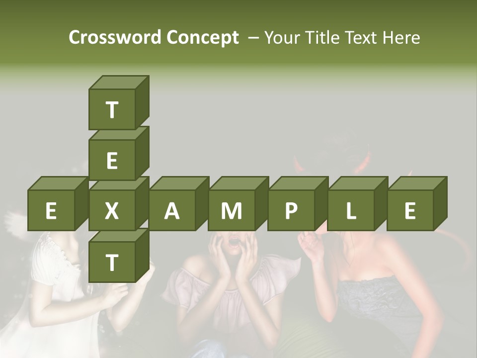 Lady Girl Looking PowerPoint Template