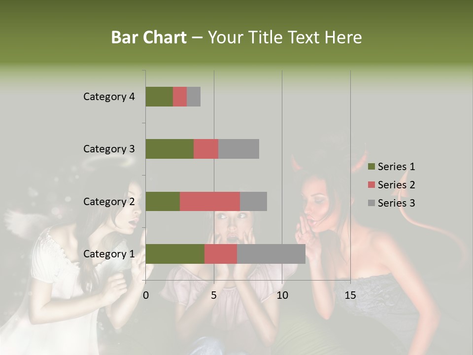 Lady Girl Looking PowerPoint Template