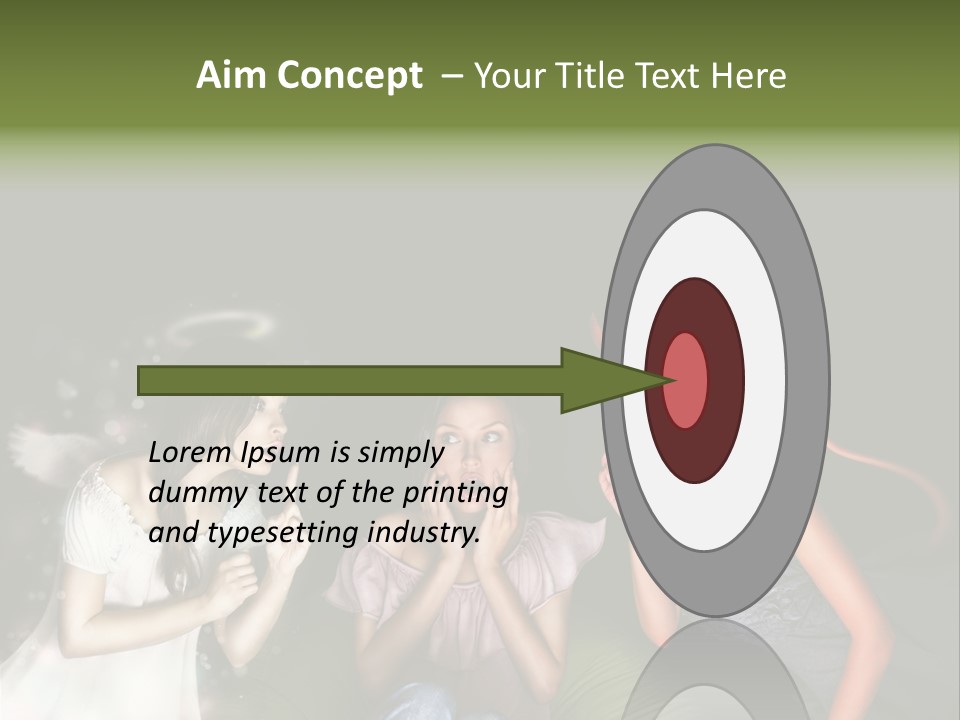 Lady Girl Looking PowerPoint Template