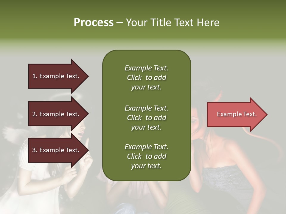 Lady Girl Looking PowerPoint Template