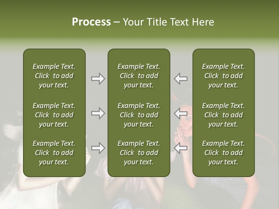 Lady Girl Looking PowerPoint Template