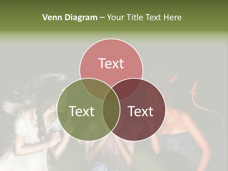 Lady Girl Looking PowerPoint Template