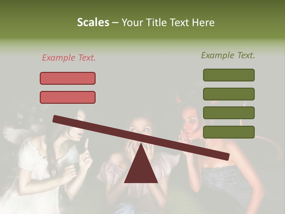 Lady Girl Looking PowerPoint Template