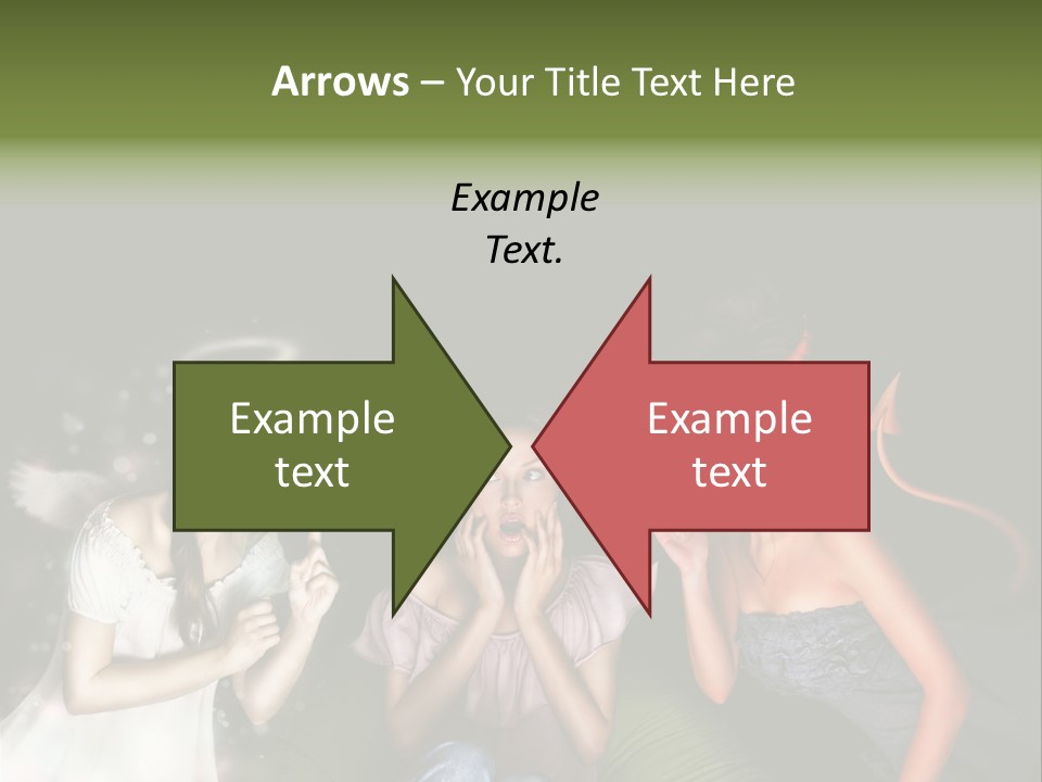 Lady Girl Looking PowerPoint Template