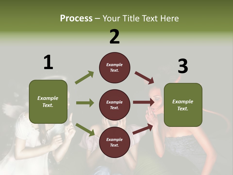 Lady Girl Looking PowerPoint Template