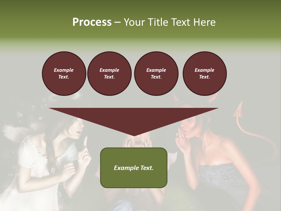 Lady Girl Looking PowerPoint Template