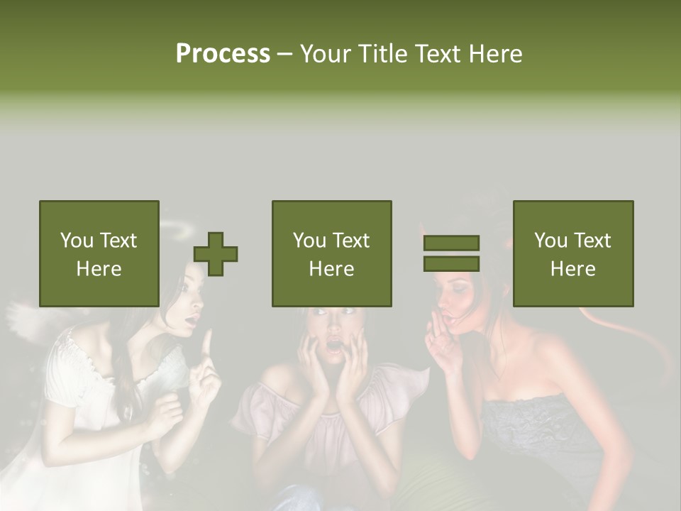 Lady Girl Looking PowerPoint Template