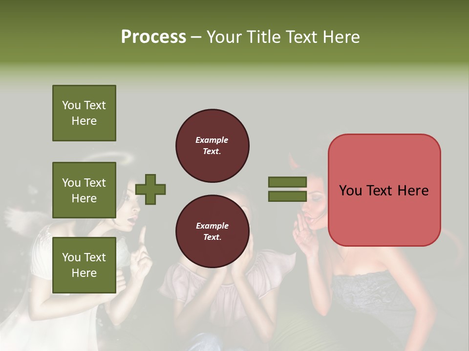 Lady Girl Looking PowerPoint Template