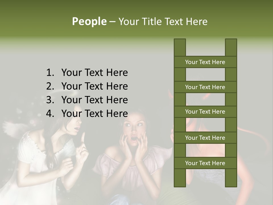 Lady Girl Looking PowerPoint Template