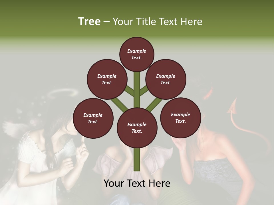 Lady Girl Looking PowerPoint Template